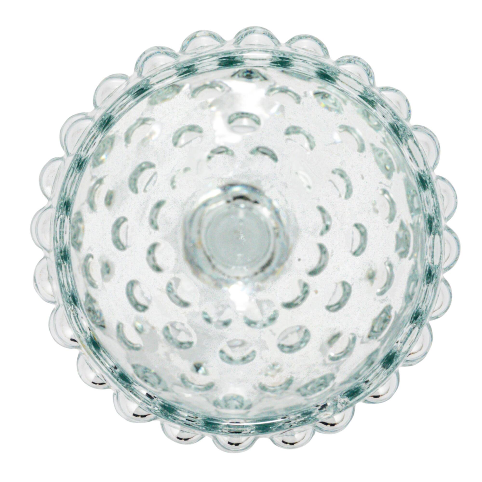 Hello Honey® 12oz. Clear Glass Hobnail Stemmed Drinking Glass Set, 6ct.